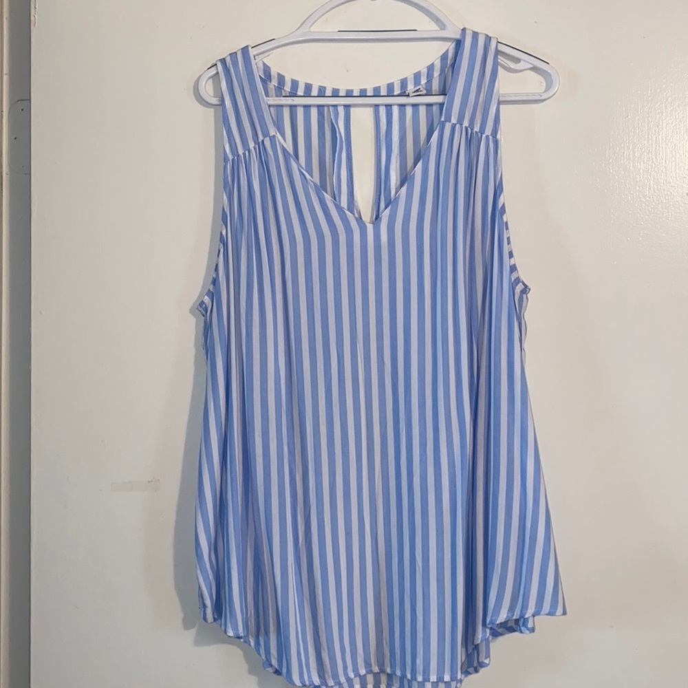 Blue & White Striped Tank